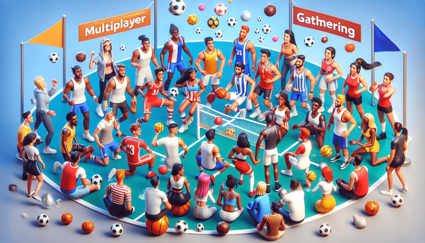 Multiplayer party in AllSport Legends