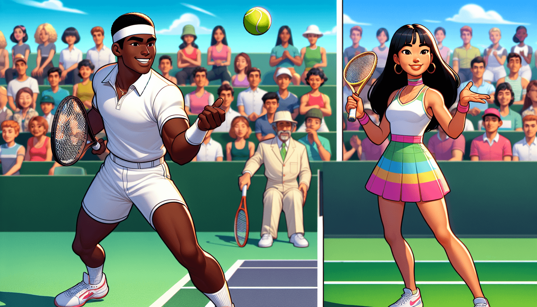 Tennis match in AllSport Legends